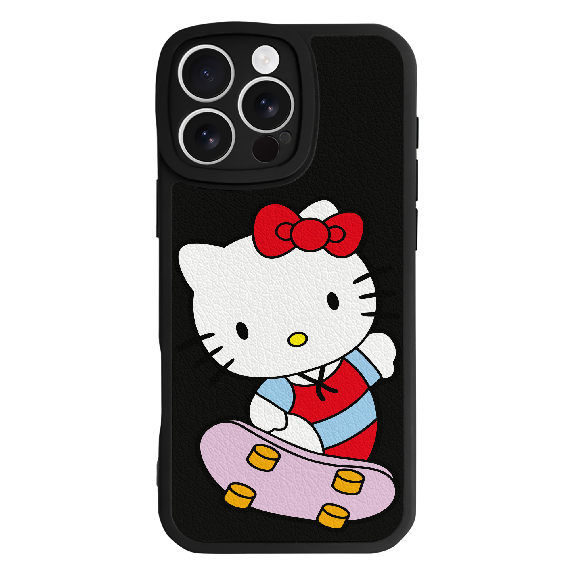 （画像用） Hello Kitty ハローキティ 【iPhone 16シリーズ対応】シリコンスマホケース（レザー調） 材質：シリコン